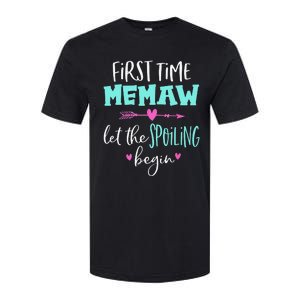 First Time Memaw Let the Spoiling Begin Cute Mother's Day Softstyle CVC T-Shirt