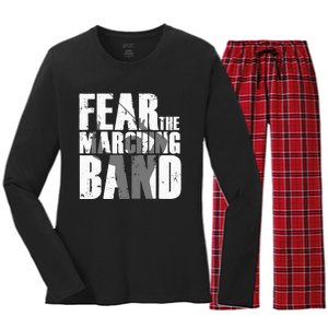 Fear The Marching Band Funny Parody Women's Long Sleeve Flannel Pajama Set 