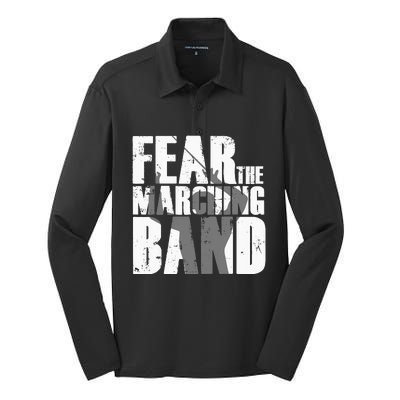 Fear The Marching Band Funny Parody Silk Touch Performance Long Sleeve Polo