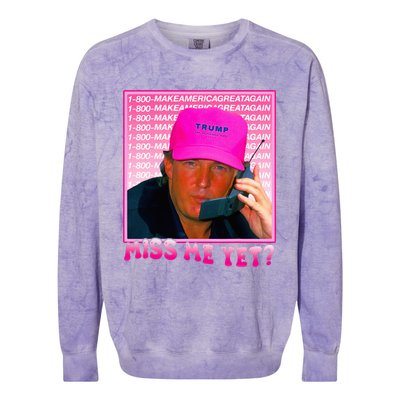 Funny Trump Miss Me Yet Trump 2024 President 2024 Colorblast Crewneck Sweatshirt