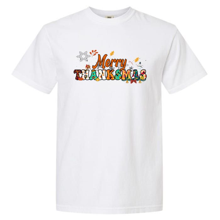 Funny Thanksmas Merry Thanksmas Thanksgiving Christmas Garment-Dyed Heavyweight T-Shirt