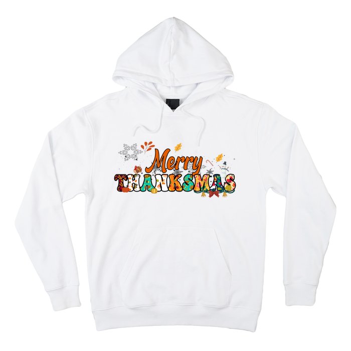 Funny Thanksmas Merry Thanksmas Thanksgiving Christmas Hoodie