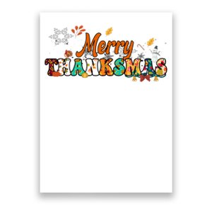 Funny Thanksmas Merry Thanksmas Thanksgiving Christmas Poster