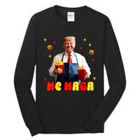 Funny Trump Mc Maga Fries Fast Food Tall Long Sleeve T-Shirt