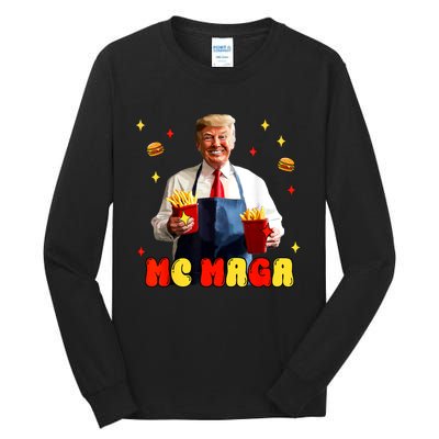 Funny Trump Mc Maga Fries Fast Food Tall Long Sleeve T-Shirt