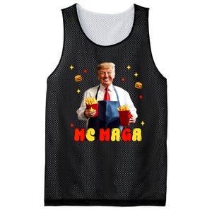 Funny Trump Mc Maga Fries Fast Food Mesh Reversible Basketball Jersey Tank