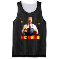 Funny Trump Mc Maga Fries Fast Food Mesh Reversible Basketball Jersey Tank