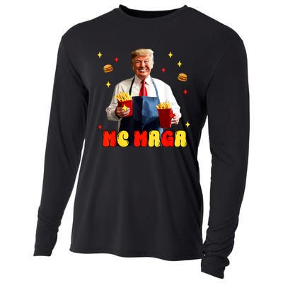 Funny Trump Mc Maga Fries Fast Food Cooling Performance Long Sleeve Crew