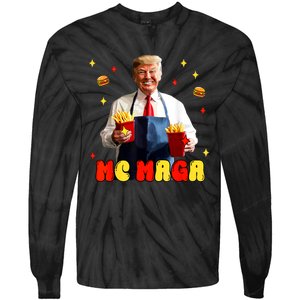 Funny Trump Mc Maga Fries Fast Food Tie-Dye Long Sleeve Shirt