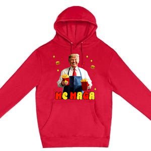 Funny Trump Mc Maga Fries Fast Food Premium Pullover Hoodie