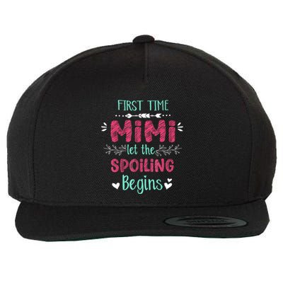 First Time Mimi Let The Spoiling Begin Funny New Grandma Wool Snapback Cap