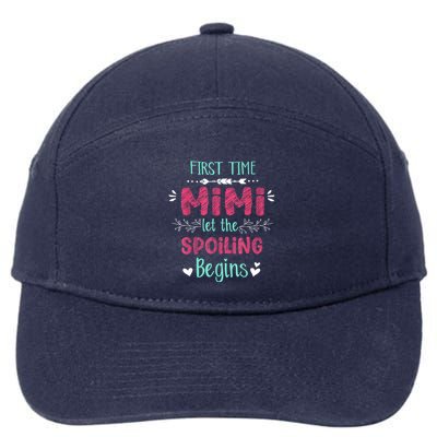 First Time Mimi Let The Spoiling Begin Funny New Grandma 7-Panel Snapback Hat