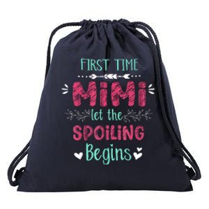 First Time Mimi Let The Spoiling Begin Funny New Grandma Drawstring Bag