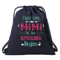 First Time Mimi Let The Spoiling Begin Funny New Grandma Drawstring Bag