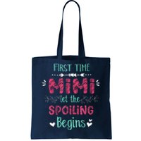 First Time Mimi Let The Spoiling Begin Funny New Grandma Tote Bag