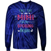 First Time Mimi Let The Spoiling Begin Funny New Grandma Tie-Dye Long Sleeve Shirt