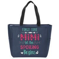 First Time Mimi Let The Spoiling Begin Funny New Grandma Zip Tote Bag