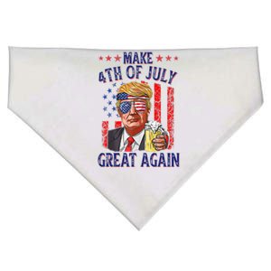 Funny Trump Make 4th Of July Great Again 4th Of July USA-Made Doggie Bandana