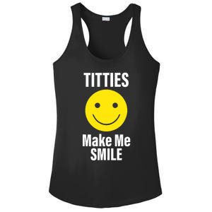 Funny Titties Make Me Smile Ladies PosiCharge Competitor Racerback Tank