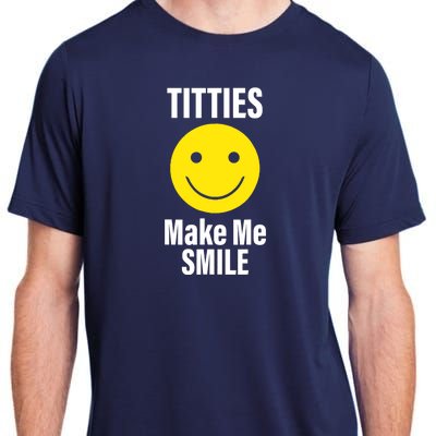 Funny Titties Make Me Smile Adult ChromaSoft Performance T-Shirt