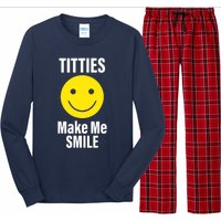 Funny Titties Make Me Smile Long Sleeve Pajama Set