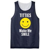 Funny Titties Make Me Smile Mesh Reversible Basketball Jersey Tank