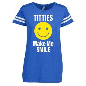 Funny Titties Make Me Smile Enza Ladies Jersey Football T-Shirt