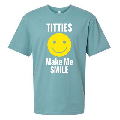 Funny Titties Make Me Smile Sueded Cloud Jersey T-Shirt