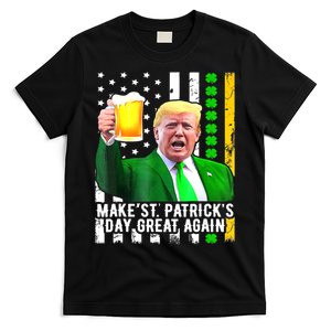 Funny Trump Make Great Again Irsh Flag St Patricks Day Gift T-Shirt