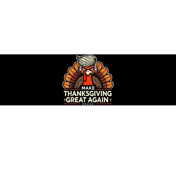 Funny Turkey Make Thanksgiving Great Again Turkey Face Bumper Sticker