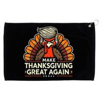 Funny Turkey Make Thanksgiving Great Again Turkey Face Grommeted Golf Towel