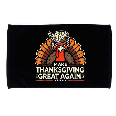 Funny Turkey Make Thanksgiving Great Again Turkey Face Microfiber Hand Towel