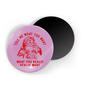 Funny Tell Me What You Want Santa Christmas Gift Magnet