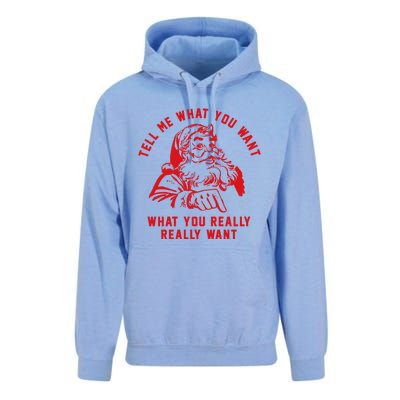 Funny Tell Me What You Want Santa Christmas Gift Unisex Surf Hoodie