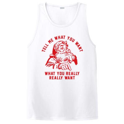 Funny Tell Me What You Want Santa Christmas Gift PosiCharge Competitor Tank