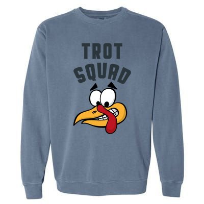 Funny Thanksgiving Matching Turkey Trot Squad Costume Gift Garment-Dyed Sweatshirt