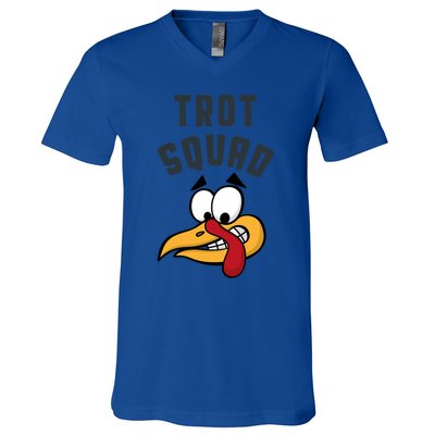 Funny Thanksgiving Matching Turkey Trot Squad Costume Gift V-Neck T-Shirt