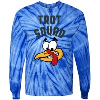 Funny Thanksgiving Matching Turkey Trot Squad Costume Gift Tie-Dye Long Sleeve Shirt