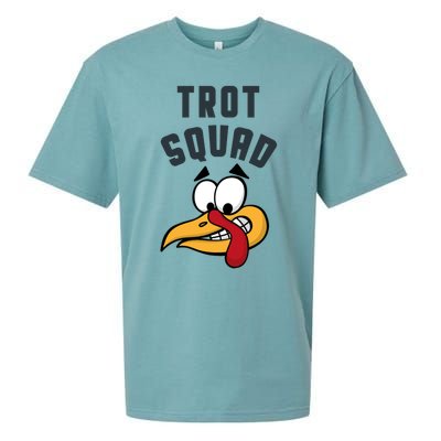 Funny Thanksgiving Matching Turkey Trot Squad Costume Gift Sueded Cloud Jersey T-Shirt