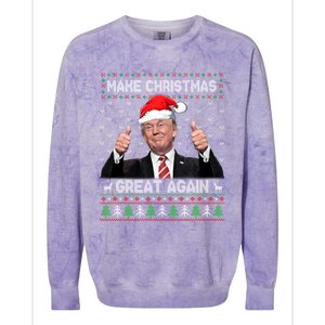 Funny Trump Make Christmas Great Again Ugly Christmas Sweater Xmas Colorblast Crewneck Sweatshirt