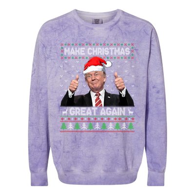 Funny Trump Make Christmas Great Again Ugly Christmas Sweater Xmas Colorblast Crewneck Sweatshirt