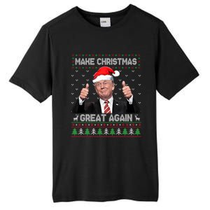 Funny Trump Make Christmas Great Again Ugly Christmas Sweater Xmas Tall Fusion ChromaSoft Performance T-Shirt