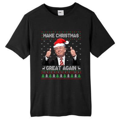 Funny Trump Make Christmas Great Again Ugly Christmas Sweater Xmas Tall Fusion ChromaSoft Performance T-Shirt