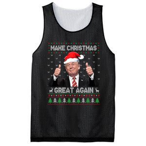 Funny Trump Make Christmas Great Again Ugly Christmas Sweater Xmas Mesh Reversible Basketball Jersey Tank