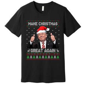 Funny Trump Make Christmas Great Again Ugly Christmas Sweater Xmas Premium T-Shirt