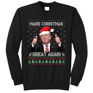 Funny Trump Make Christmas Great Again Ugly Christmas Sweater Xmas Tall Sweatshirt