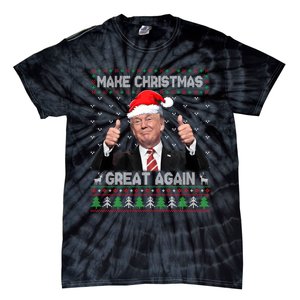 Funny Trump Make Christmas Great Again Ugly Christmas Sweater Xmas Tie-Dye T-Shirt