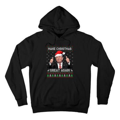 Funny Trump Make Christmas Great Again Ugly Christmas Sweater Xmas Tall Hoodie