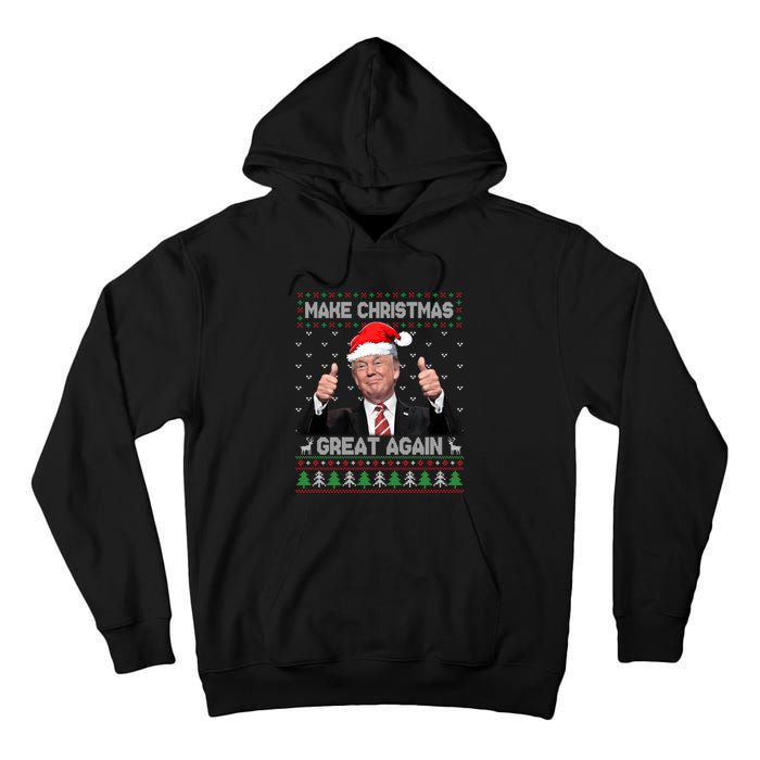 Funny Trump Make Christmas Great Again Ugly Christmas Sweater Xmas Tall Hoodie