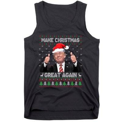 Funny Trump Make Christmas Great Again Ugly Christmas Sweater Xmas Tank Top